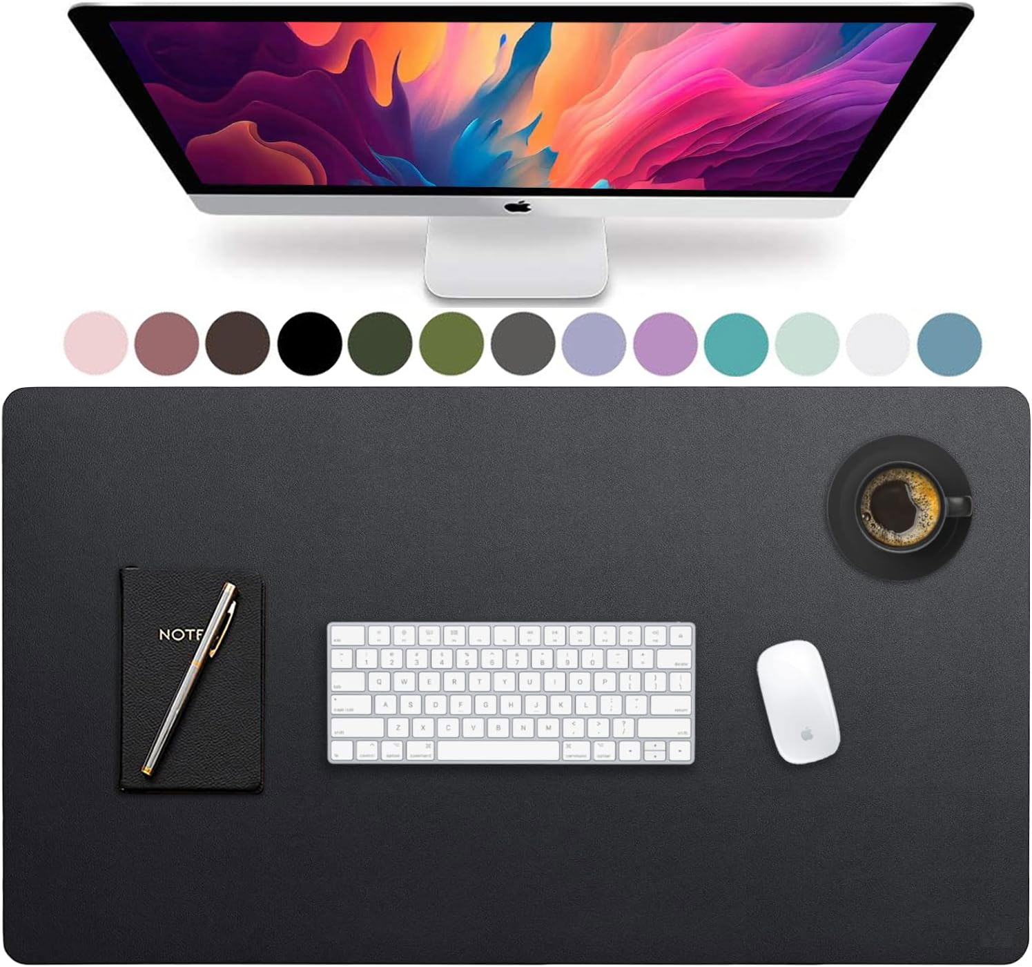 Desk Setup Ergonomic - Large Size Leather Desk Pad,Office Desk