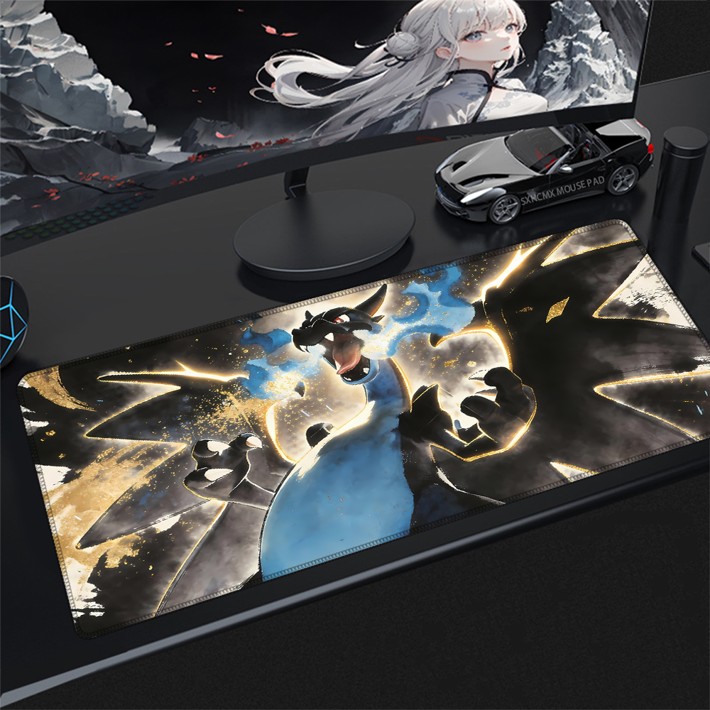 Desk Setup Ergonomic - Gaming Mouse Pad Charizard XXL P-Pokemon