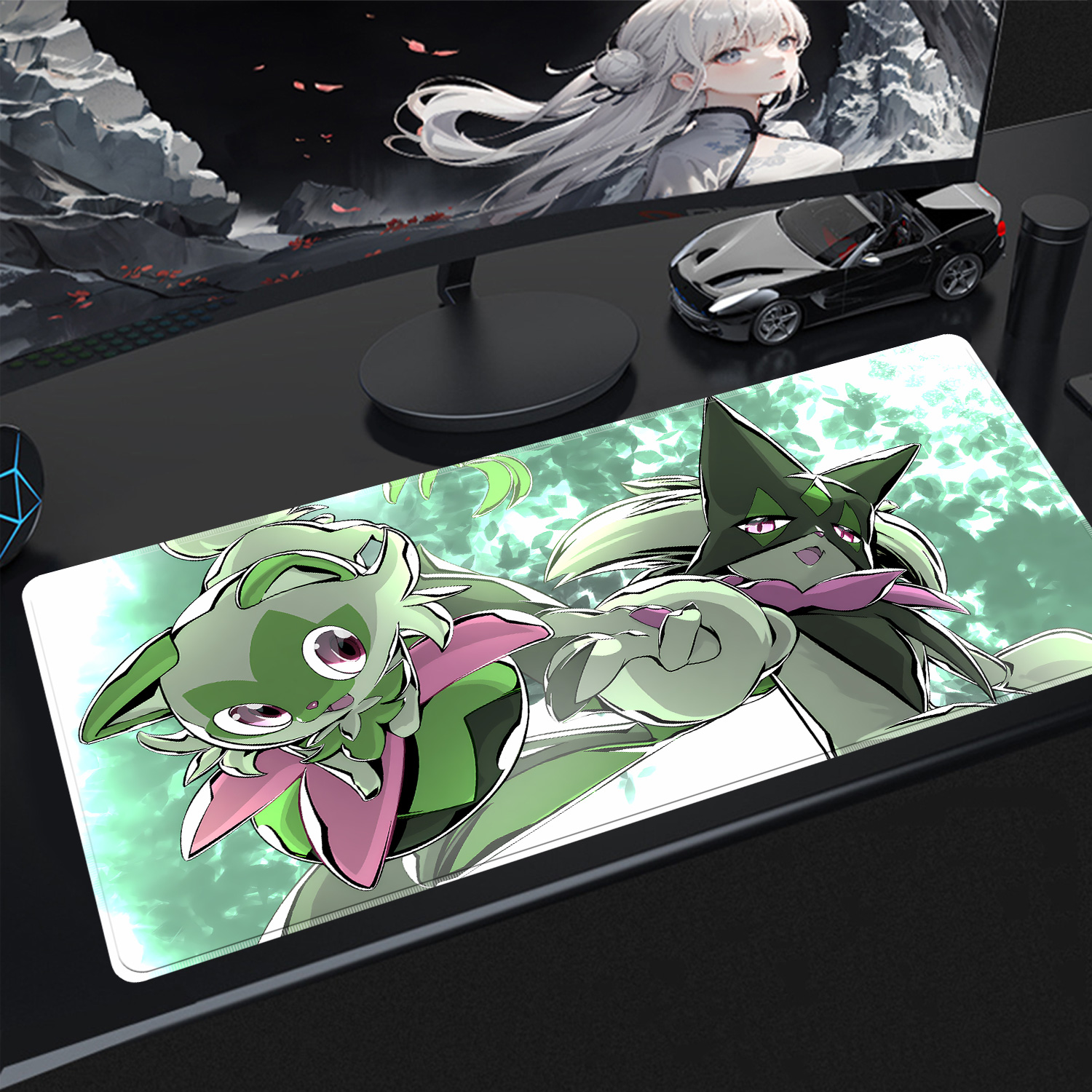 Desk Setup Ergonomic - Kawaii Pokemon Meowscarada Gaming Desk Mouse