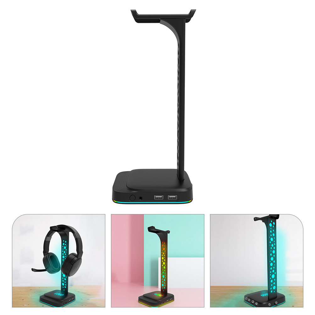 Desk Setup Headphones - Earphone Stand Headset Stand Rgb USB