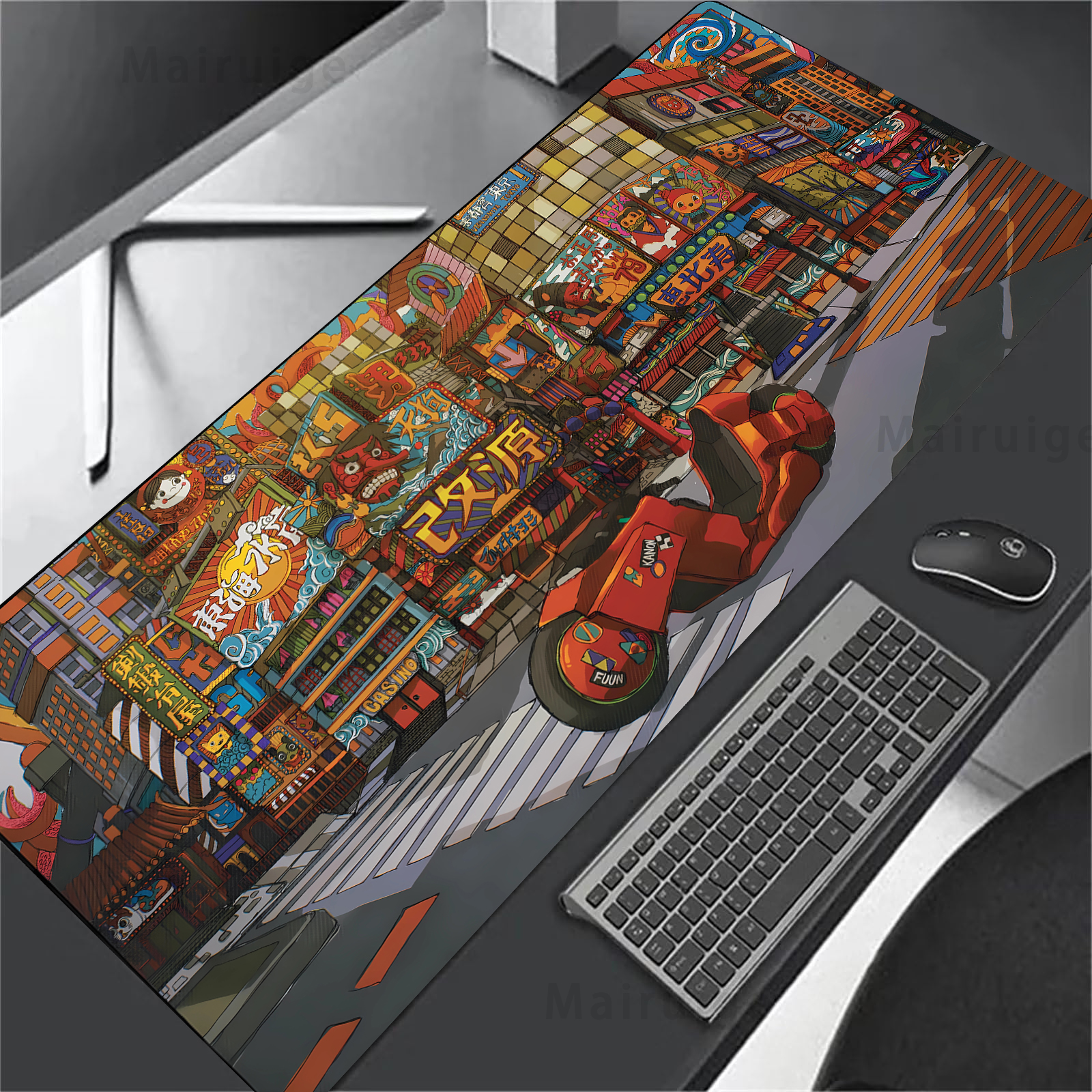 Desk Setup Diy - Large Mouse Pad Japanese Street Pc