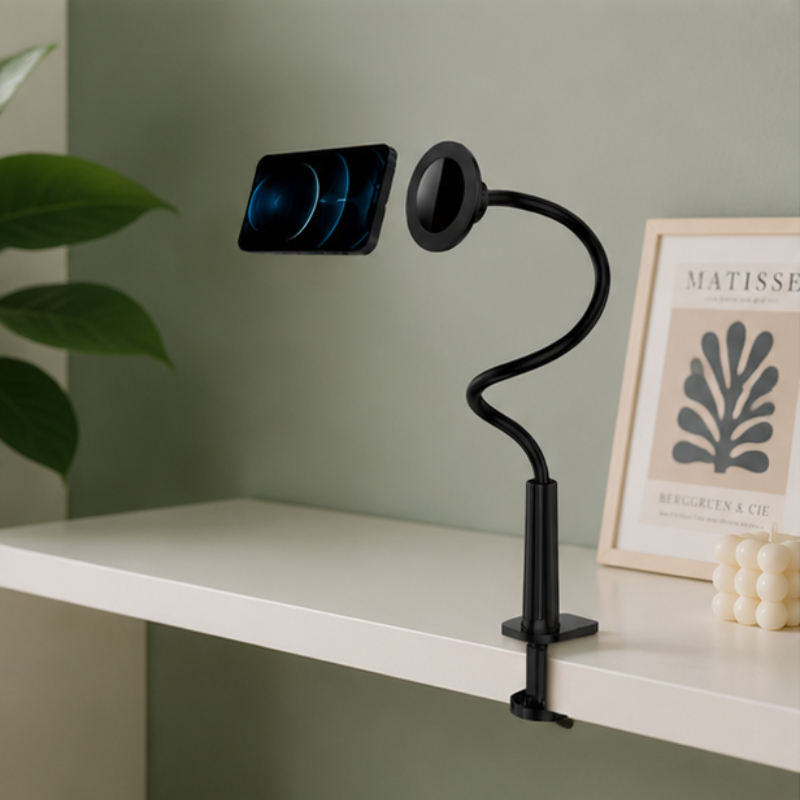 Desk Setup Apple - 360° Magnetic Lazy Holder Phone Stand,