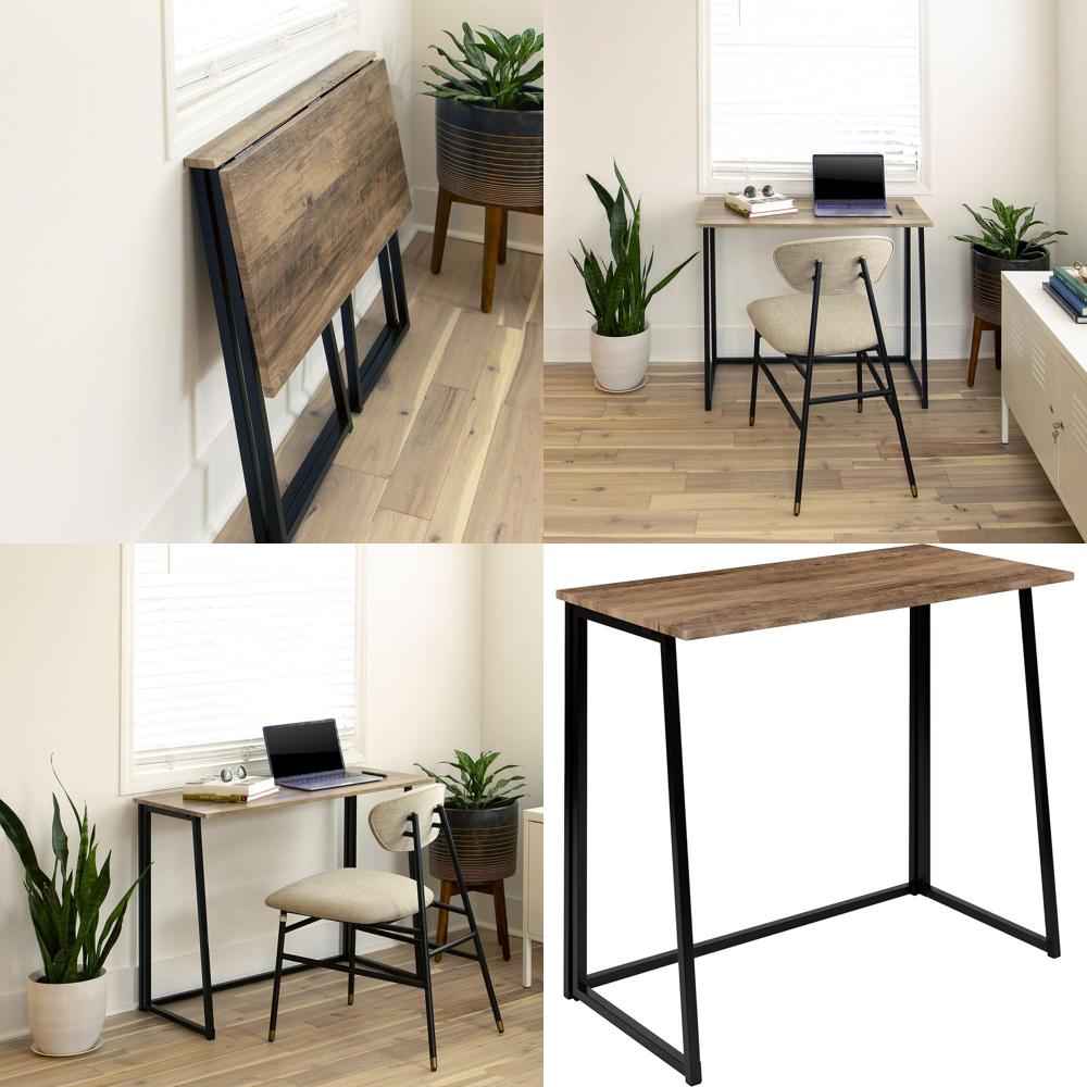 Desk Setup In Office - Rustic Natural 36 Home Office Desk