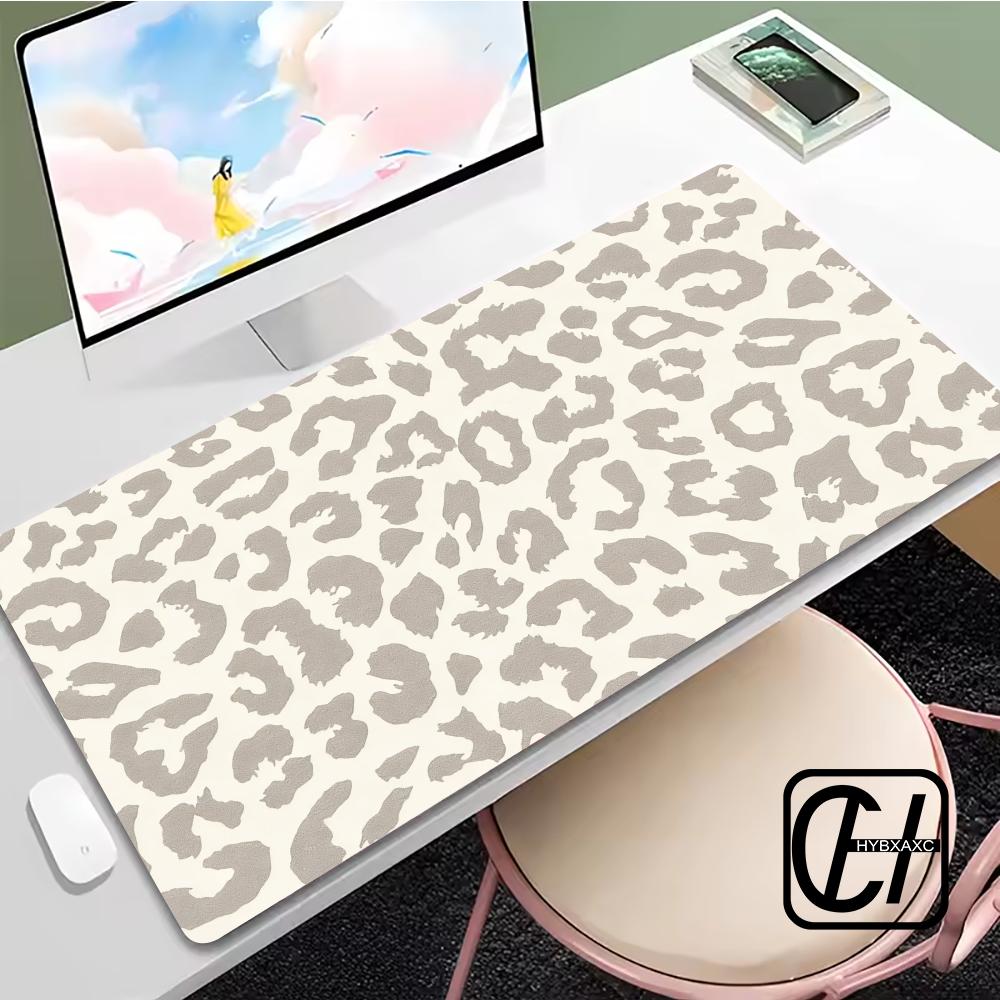 Desk Setup Beige - XXL Computer Keyboard and Mouse Pad
