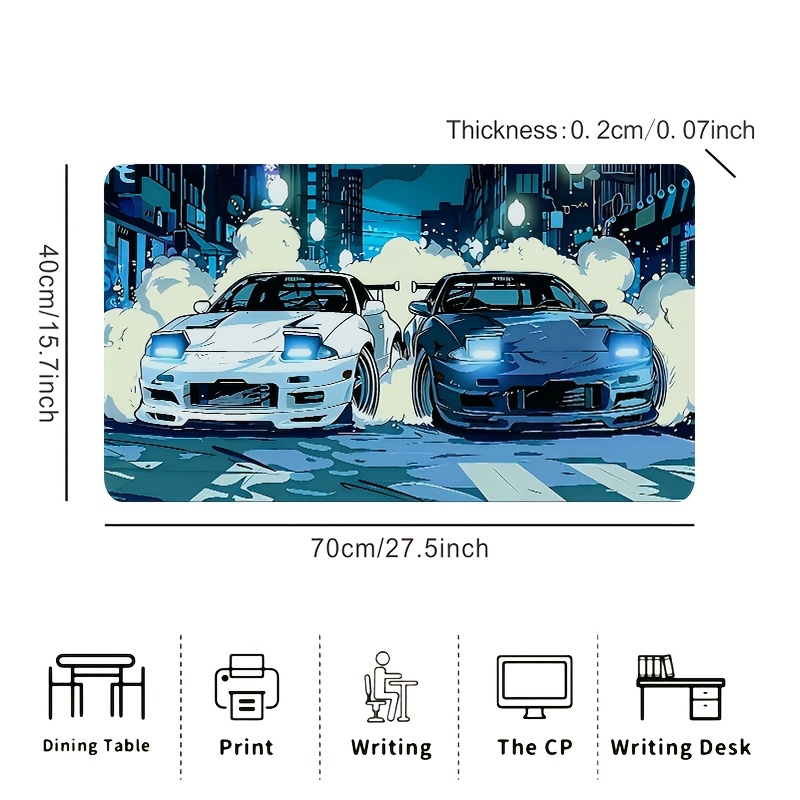 Two White Sports Cars Large Mo - огляд і ціна Desk Setup Two Laptops