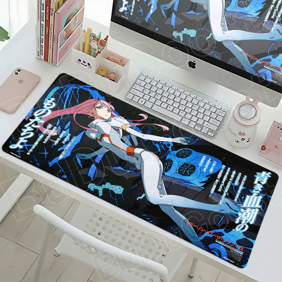 Kawaii Zero Two Pc Gamer Mouse - огляд і ціна Desk Setup Two Laptops