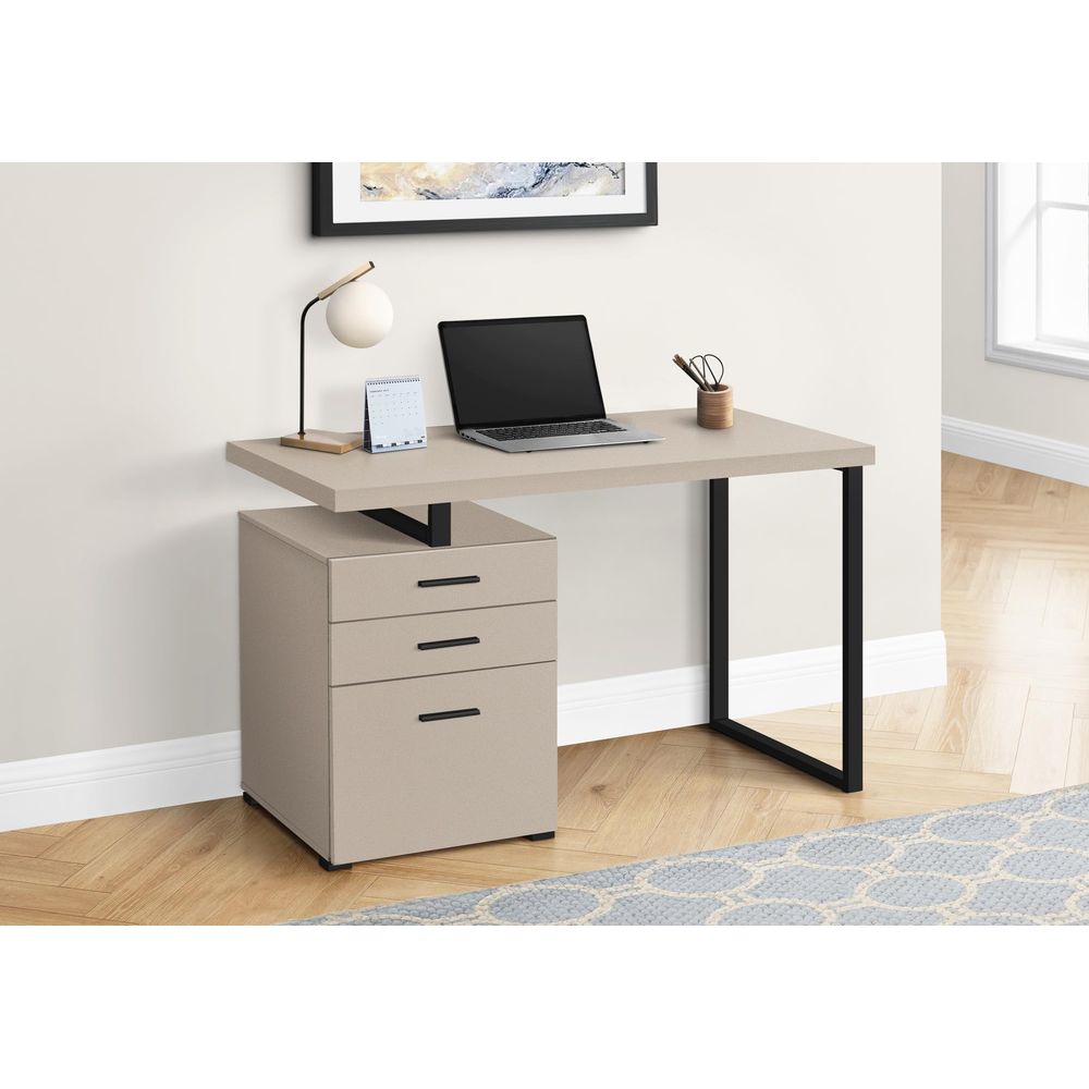 I 7644 Computer Desk, Home Off - огляд і ціна Desk Setup Beige