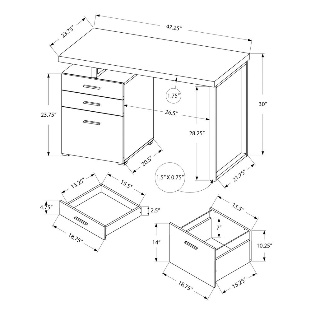 I 7644 Computer Desk, Home Off - огляд і ціна Desk Setup Beige