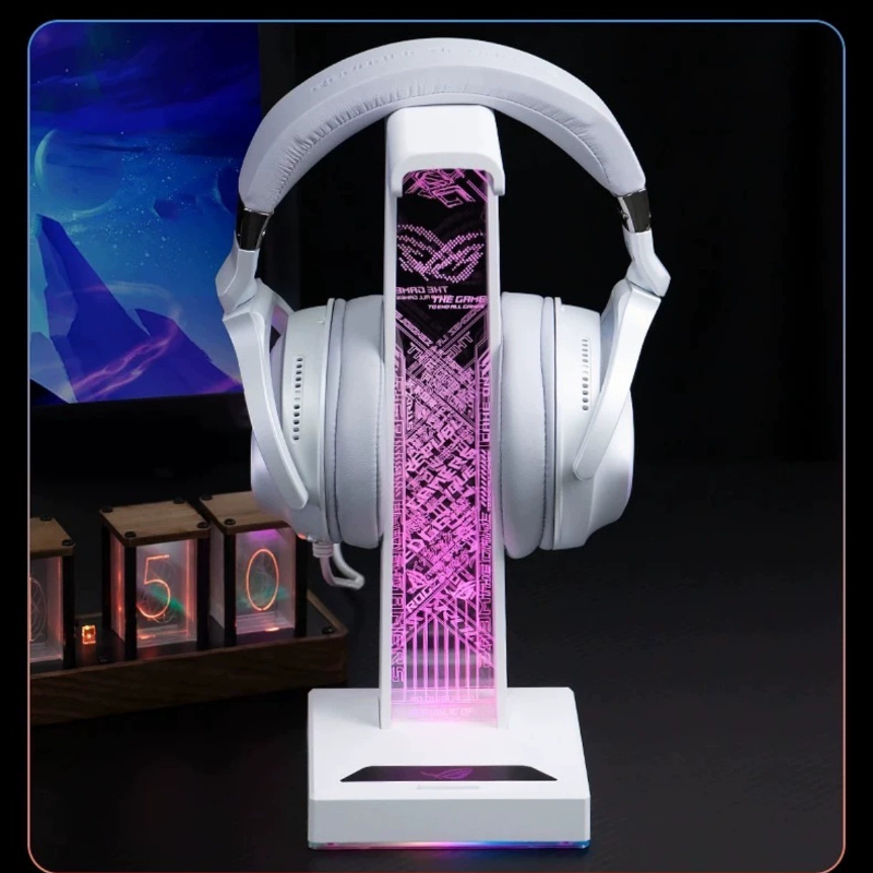 RGB Gaming Headphone Stand wit - огляд і ціна Desk Setup Headphones