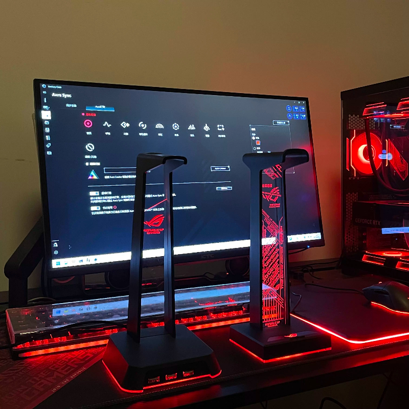 RGB Gaming Headphone Stand wit - огляд і ціна Desk Setup Headphones