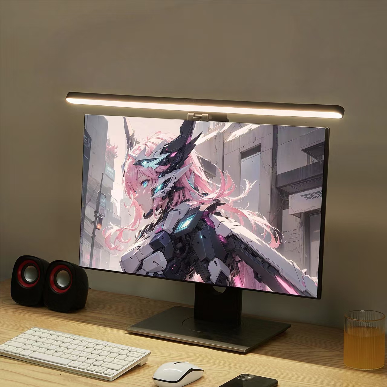 LED Monitor Light Hanging Desk - огляд і ціна Desk Setup Pc