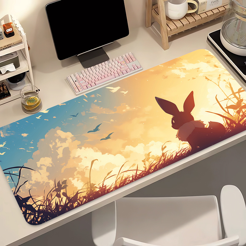 Anime Mouse Pad Pokemon Eevee  - огляд і ціна Desk Setup Ergonomic