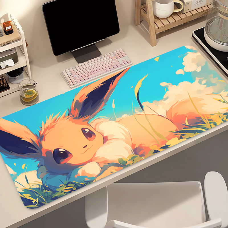 Anime Mouse Pad Pokemon Eevee  - огляд і ціна Desk Setup Ergonomic