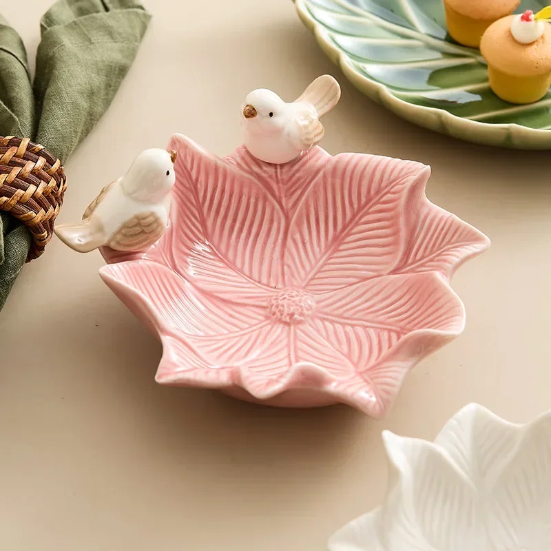 Cute Bird Tray Ceramic Jewelry - огляд і ціна Desk Setup Shelf