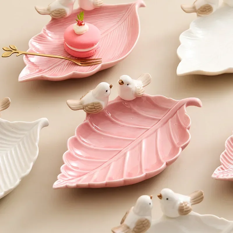 Cute Bird Tray Ceramic Jewelry - огляд і ціна Desk Setup Shelf