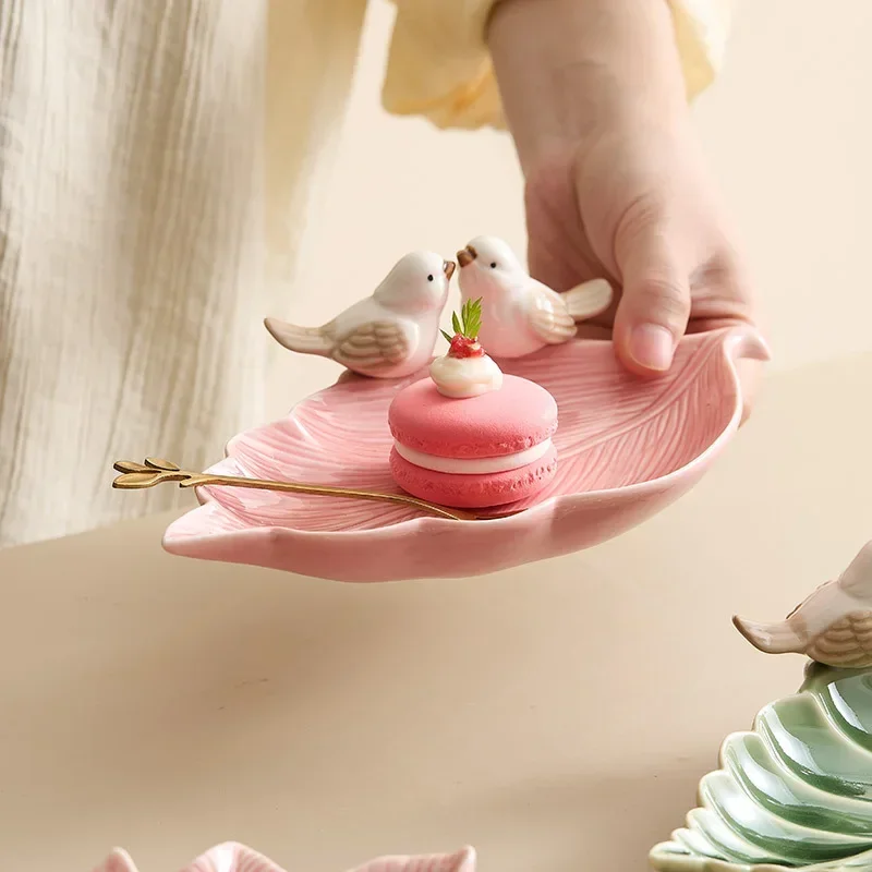 Cute Bird Tray Ceramic Jewelry - огляд і ціна Desk Setup Shelf