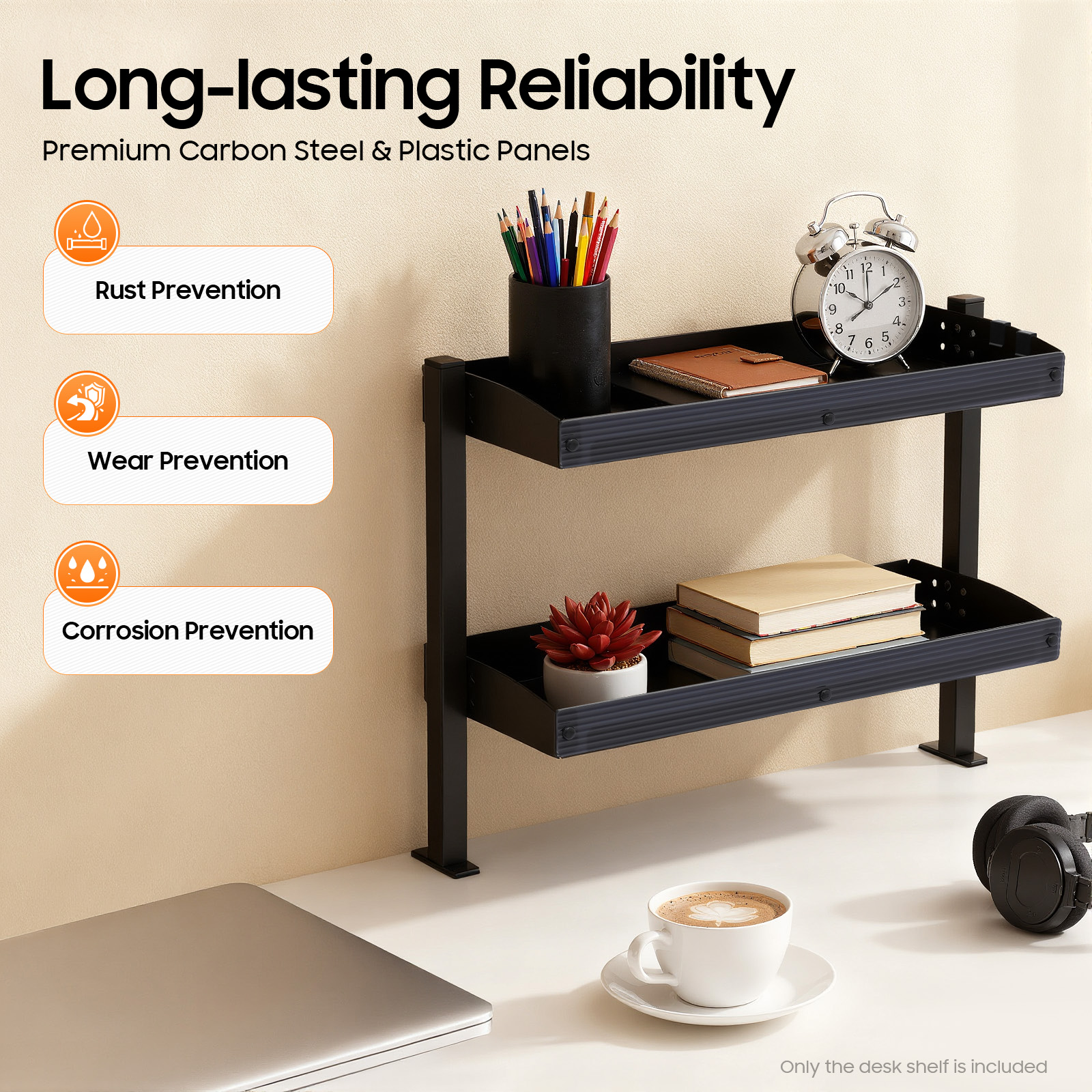 Clamp-on Desk Shelf,Desktop or - огляд і ціна Desk Setup Shelf