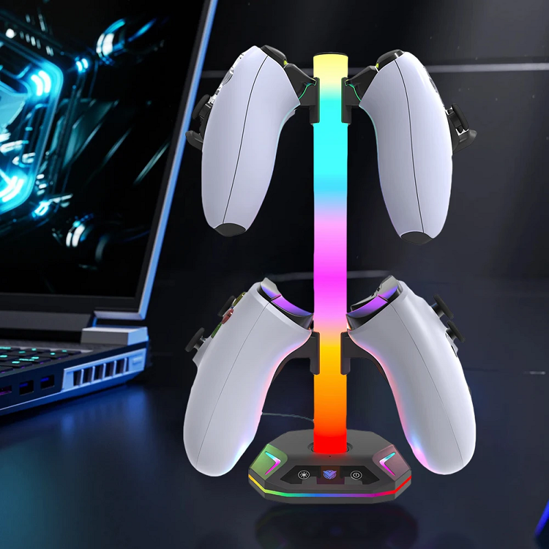 RGB Gaming Headset Stand with  - огляд і ціна Desk Setup Headphones