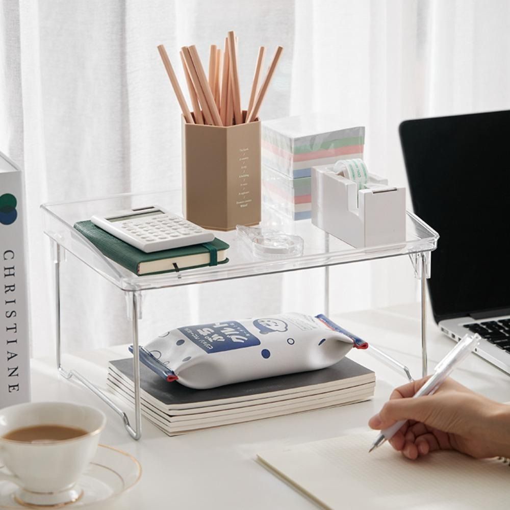 Space Saving Stackable Cabinet - огляд і ціна Desk Setup Shelf