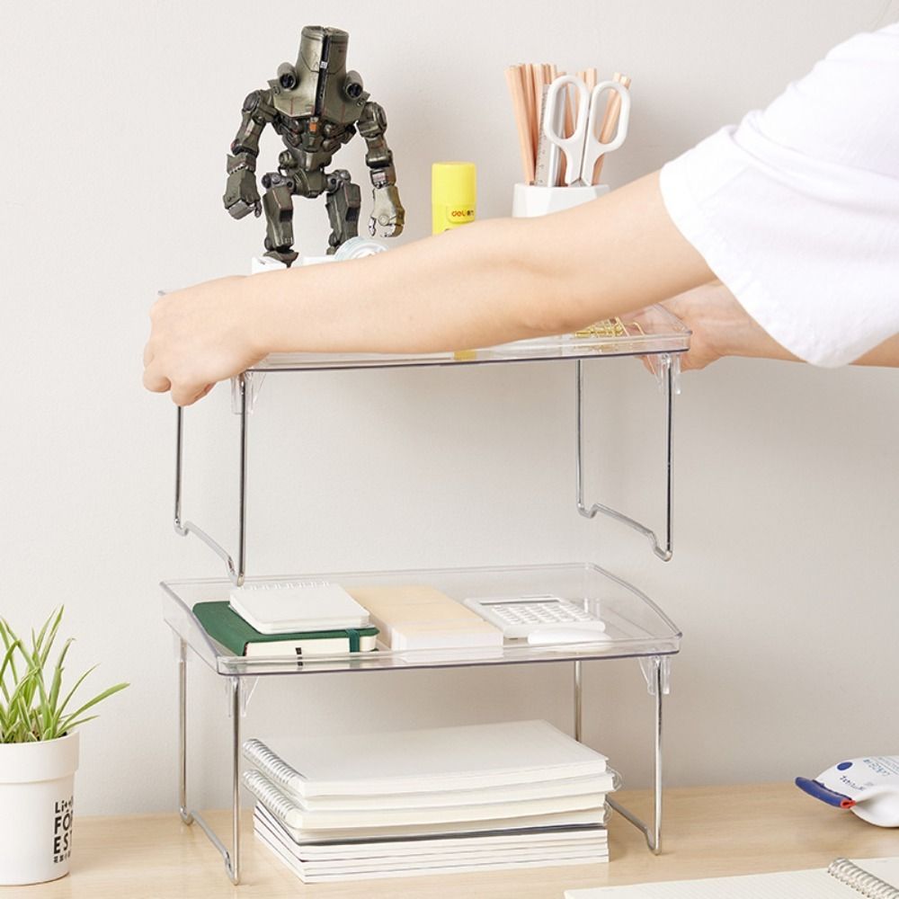 Space Saving Stackable Cabinet - огляд і ціна Desk Setup Shelf