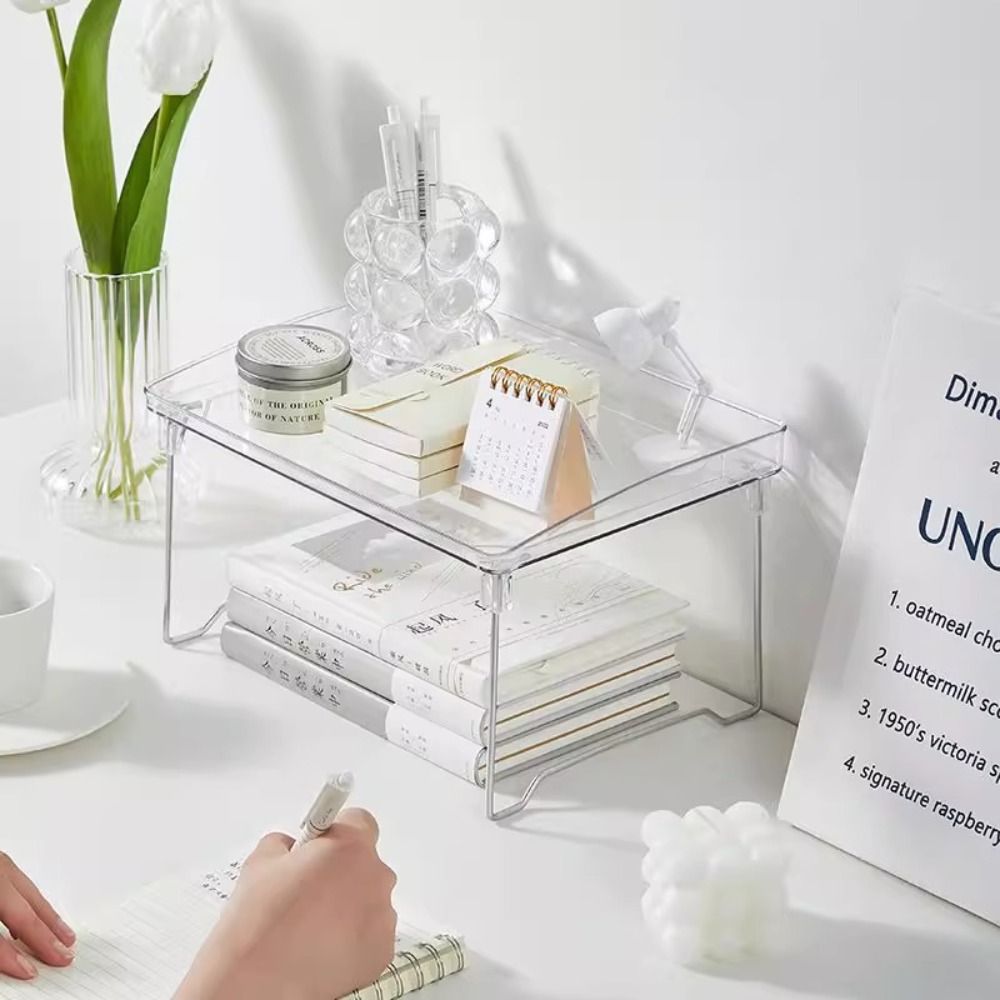 Space Saving Stackable Cabinet - огляд і ціна Desk Setup Shelf