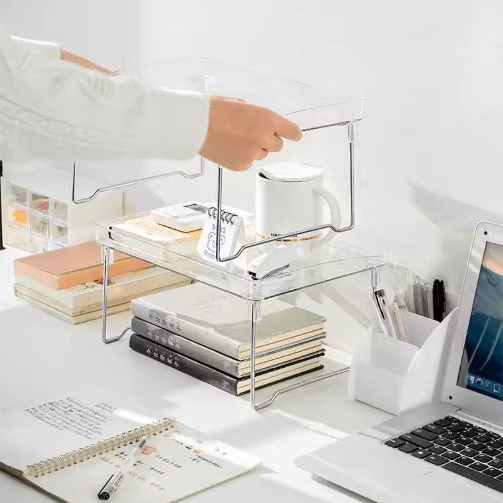 Space Saving Stackable Cabinet - огляд і ціна Desk Setup Shelf