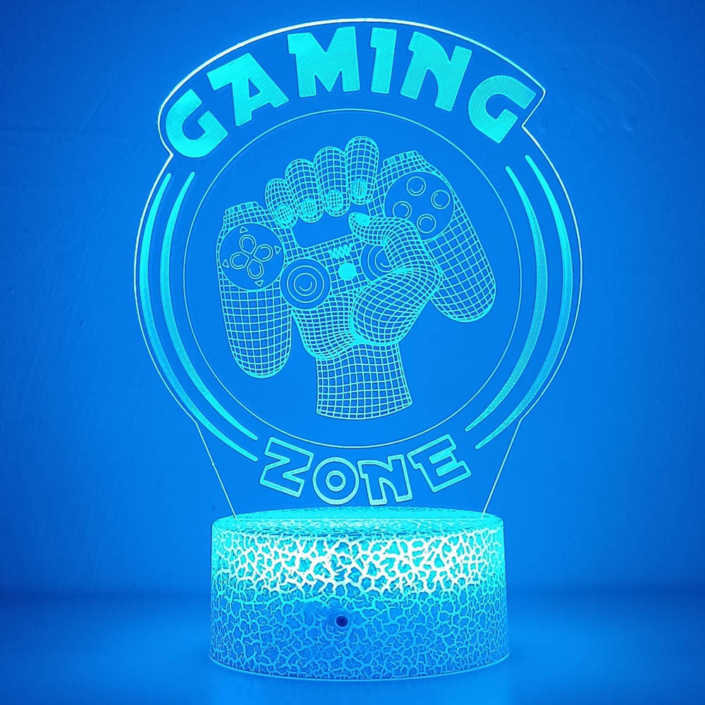 3D Night Light Lamp Gaming Roo - огляд і ціна Desk Setup Diy