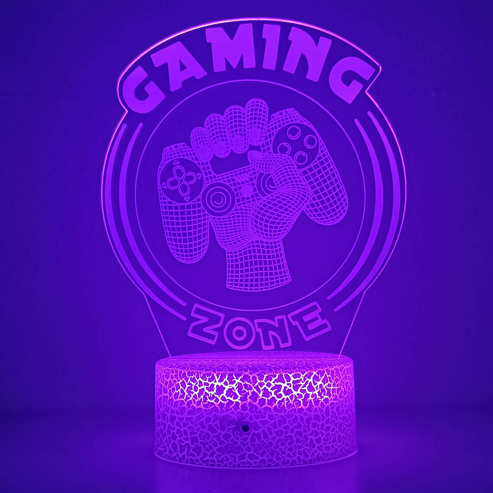 3D Night Light Lamp Gaming Roo - огляд і ціна Desk Setup Diy