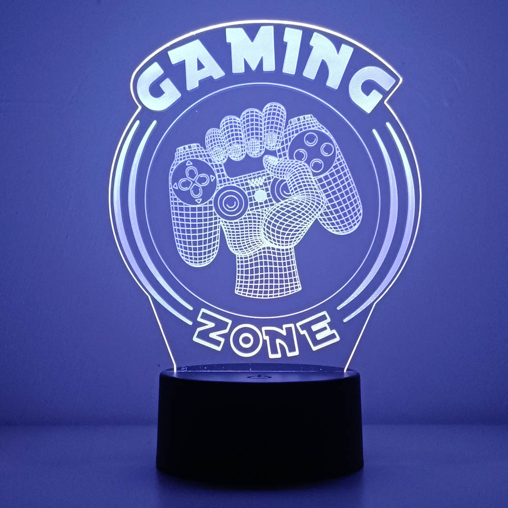 3D Night Light Lamp Gaming Roo - огляд і ціна Desk Setup Diy