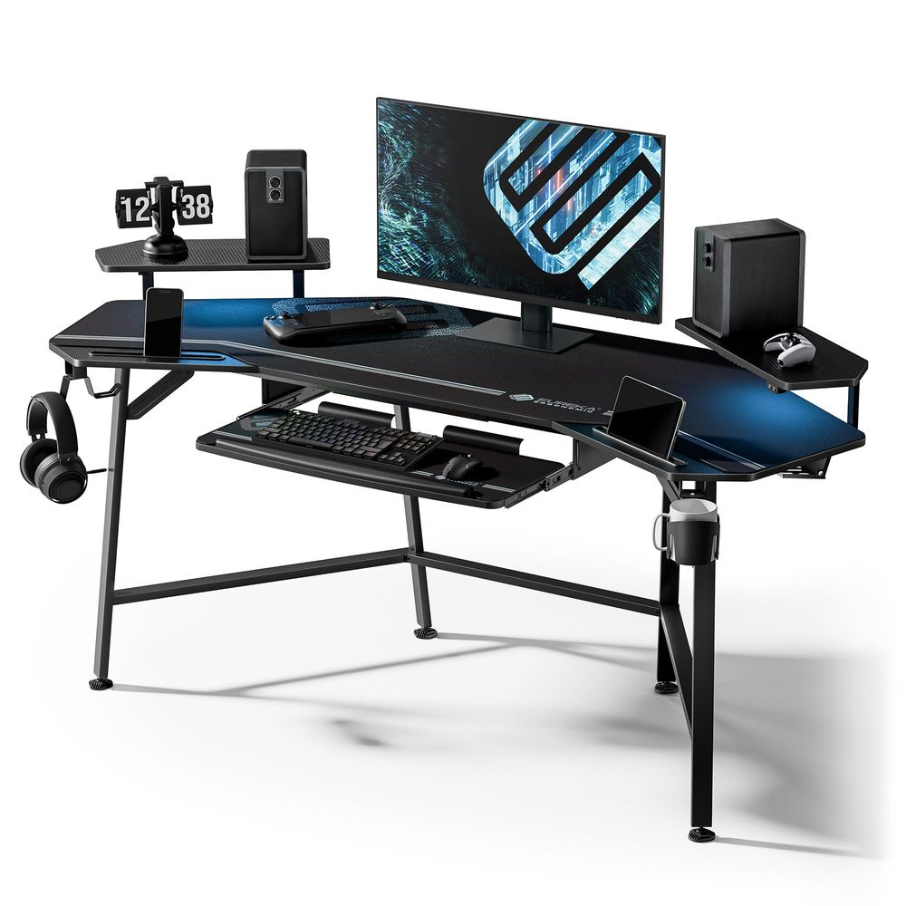 71 x 30 inch Electric Standing - огляд і ціна Desk Setup In Office