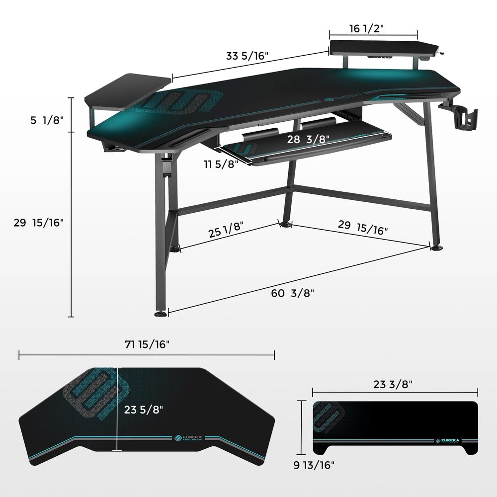 71 x 30 inch Electric Standing - огляд і ціна Desk Setup In Office