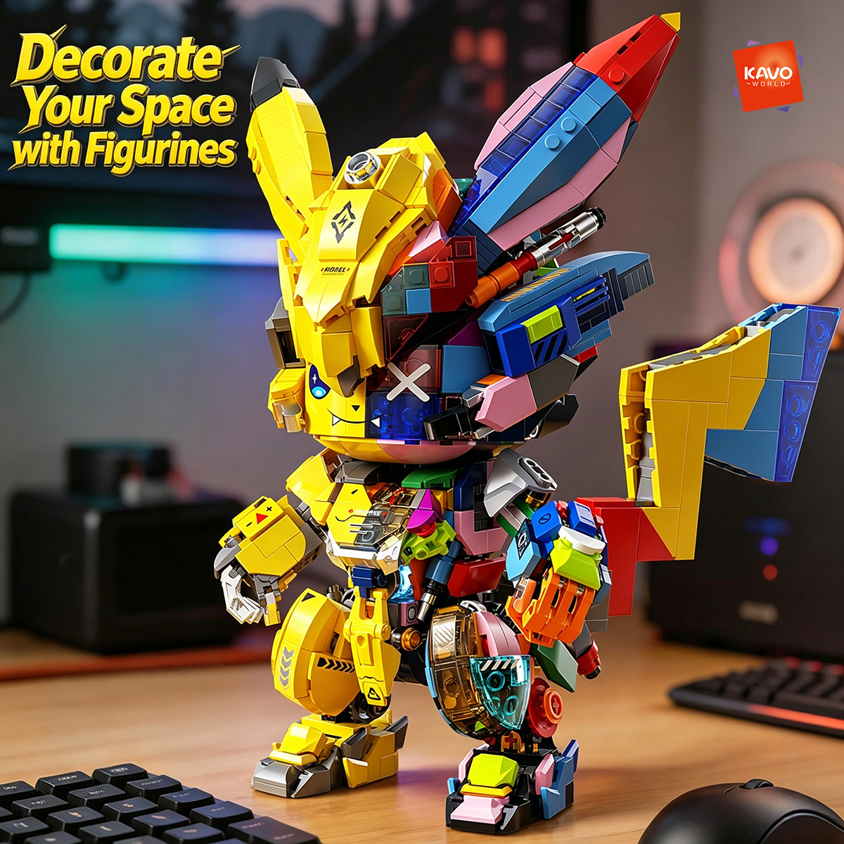 KAVOWORLD 1505 PCS DIY Mecha A - огляд і ціна Desk Setup Build