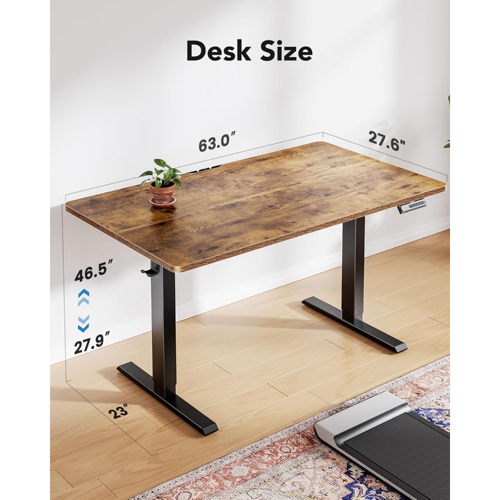 HUANUO 63 x 28 Electric Standi - огляд і ціна Desk Setup Headphones