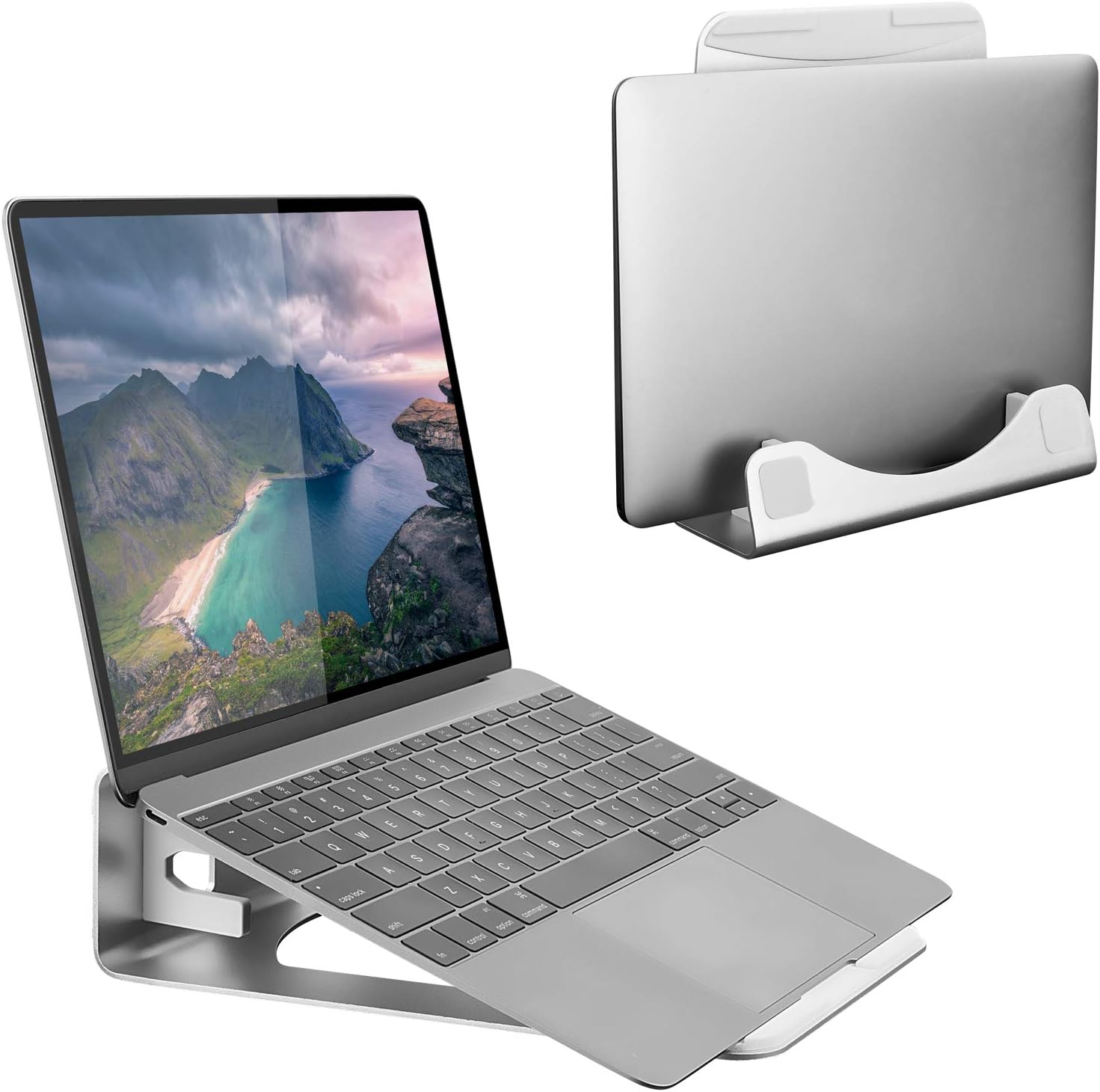 Vertical Laptop Stand for Desk - огляд і ціна Desk Setup For Laptop And Monitor