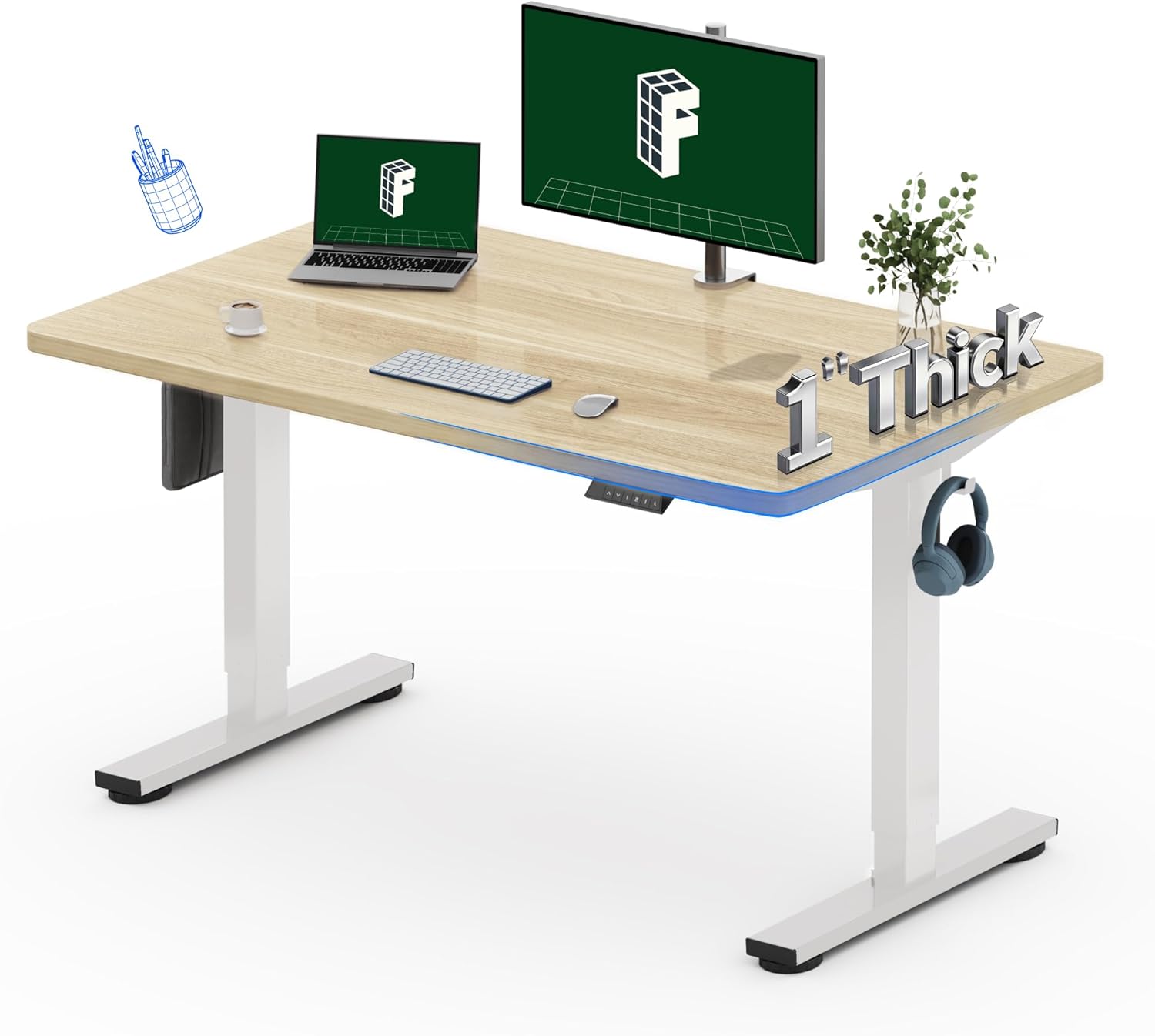 Electric Standing Desk 48x30 I - огляд і ціна Desk Setup One Monitor