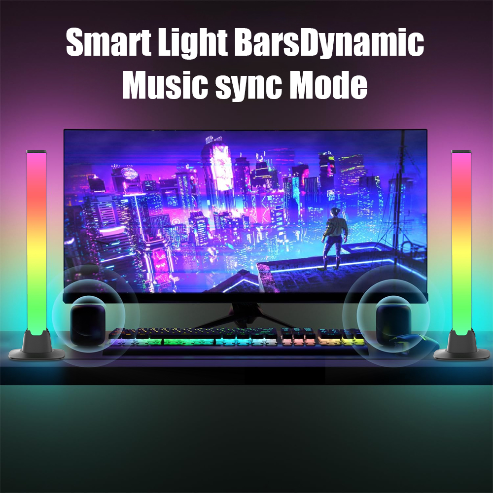 RGB LED Lights Bar Bluetooth S - огляд і ціна Desk Setup Tv