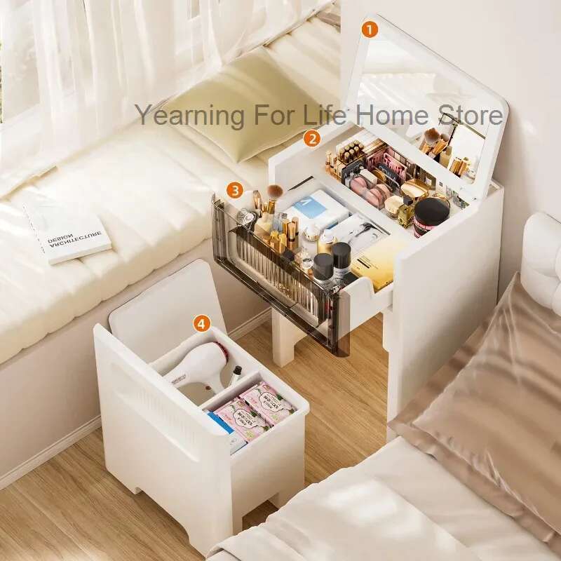 3 in 1 Vanity Dresser Desk wit - огляд і ціна Desk Setup In Small Bedroom