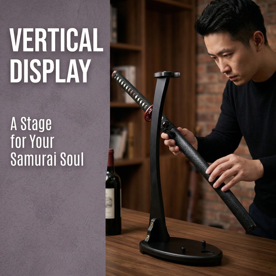 Vertical Katana Stand Sword Sh - огляд і ціна Desk Setup Shelf