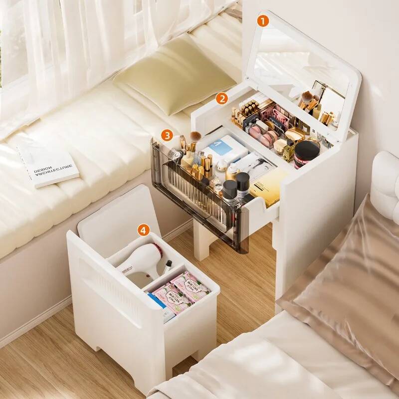 in 3 1 Vanity Dresser Desk wit - огляд і ціна Desk Setup In Small Bedroom