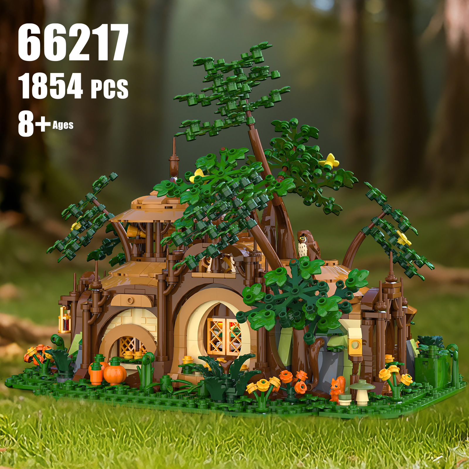 1854pcs Light-up Forest Castle - огляд і ціна Desk Setup Build