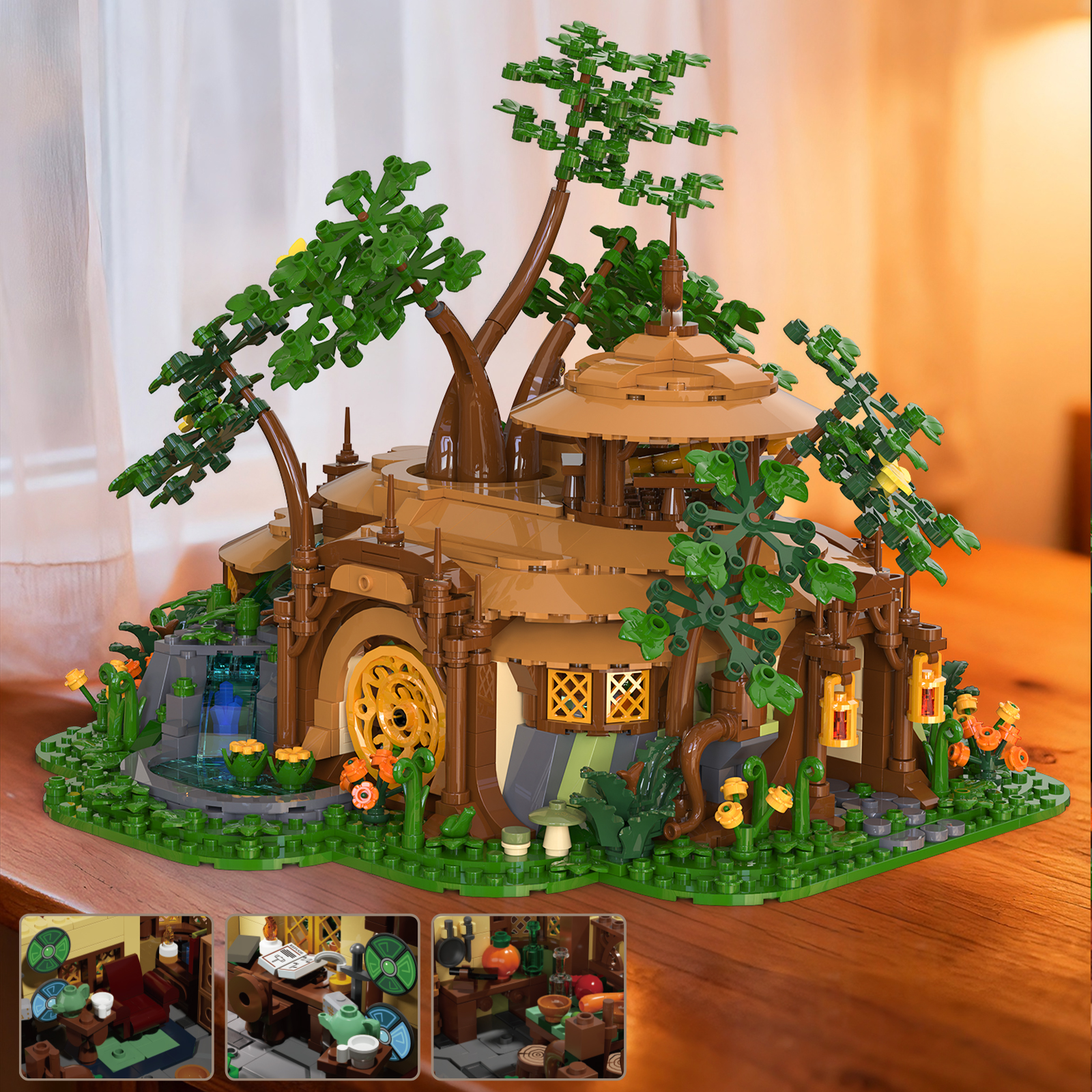 1854pcs Light-up Forest Castle - огляд і ціна Desk Setup Build
