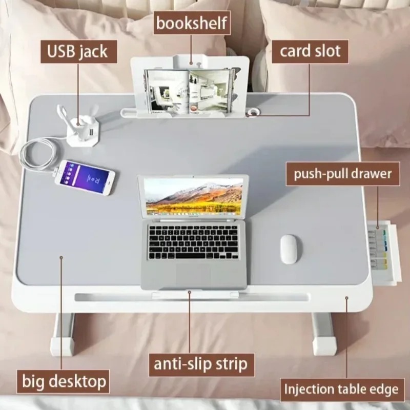 Laptop Bed Tray Table Adjustab - огляд і ціна Desk Setup Pc
