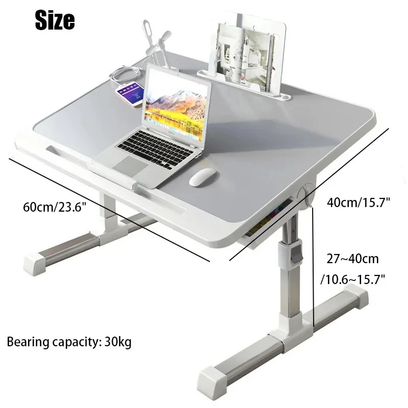 Laptop Bed Tray Table Adjustab - огляд і ціна Desk Setup Pc