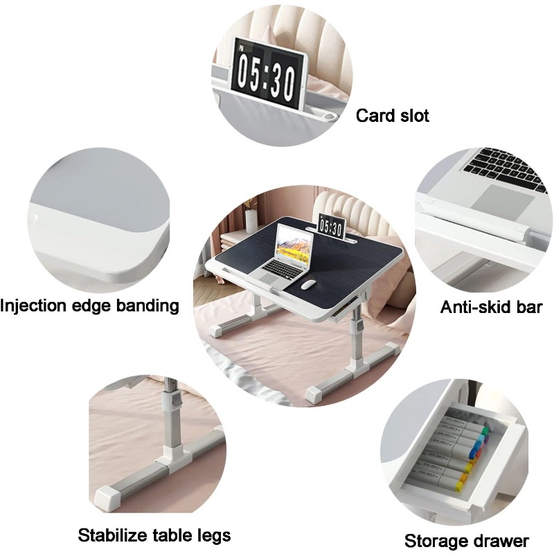 Laptop Bed Tray Table Adjustab - огляд і ціна Desk Setup Pc