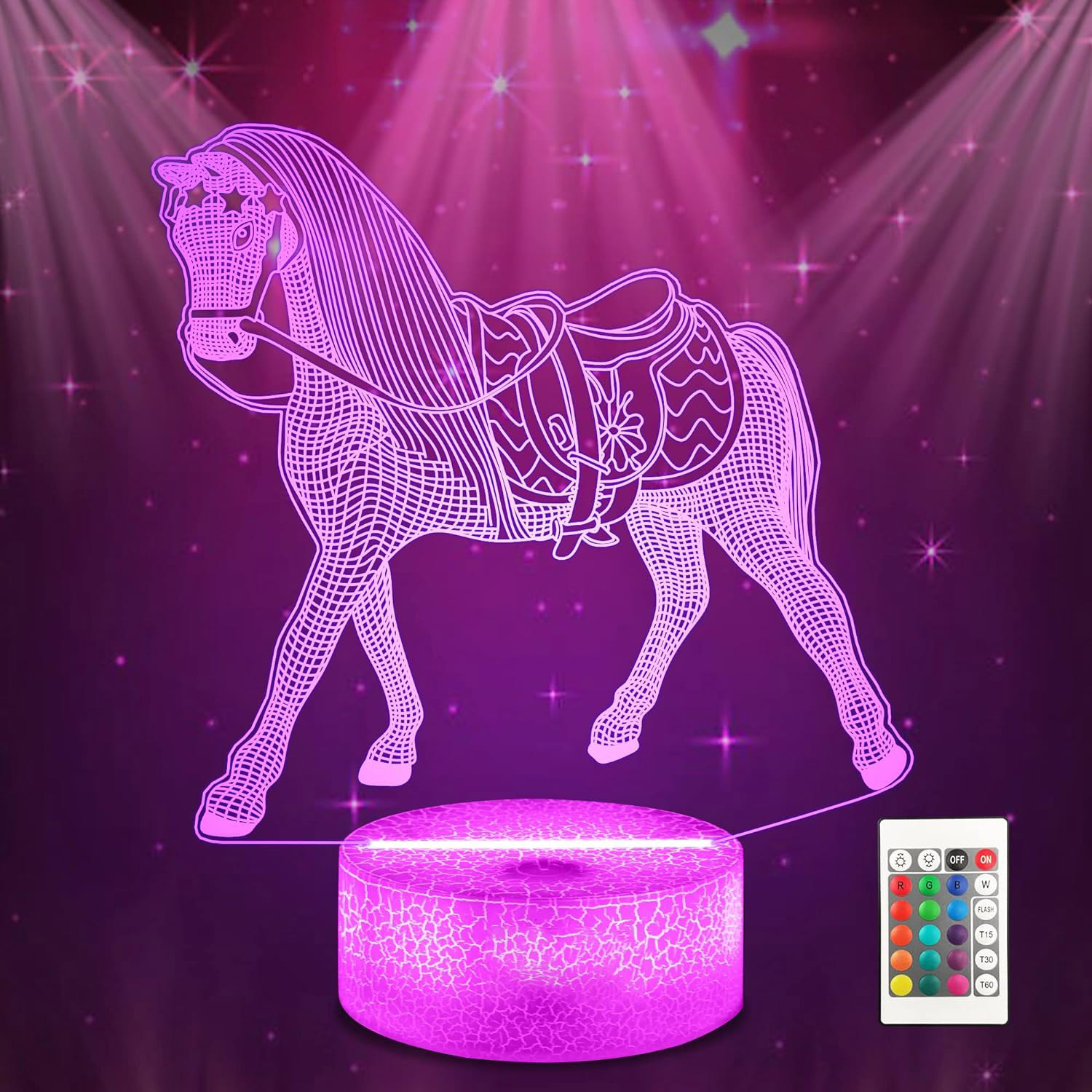 NEW Animal Horse 3D Night Lamp - огляд і ціна Desk Setup Diy