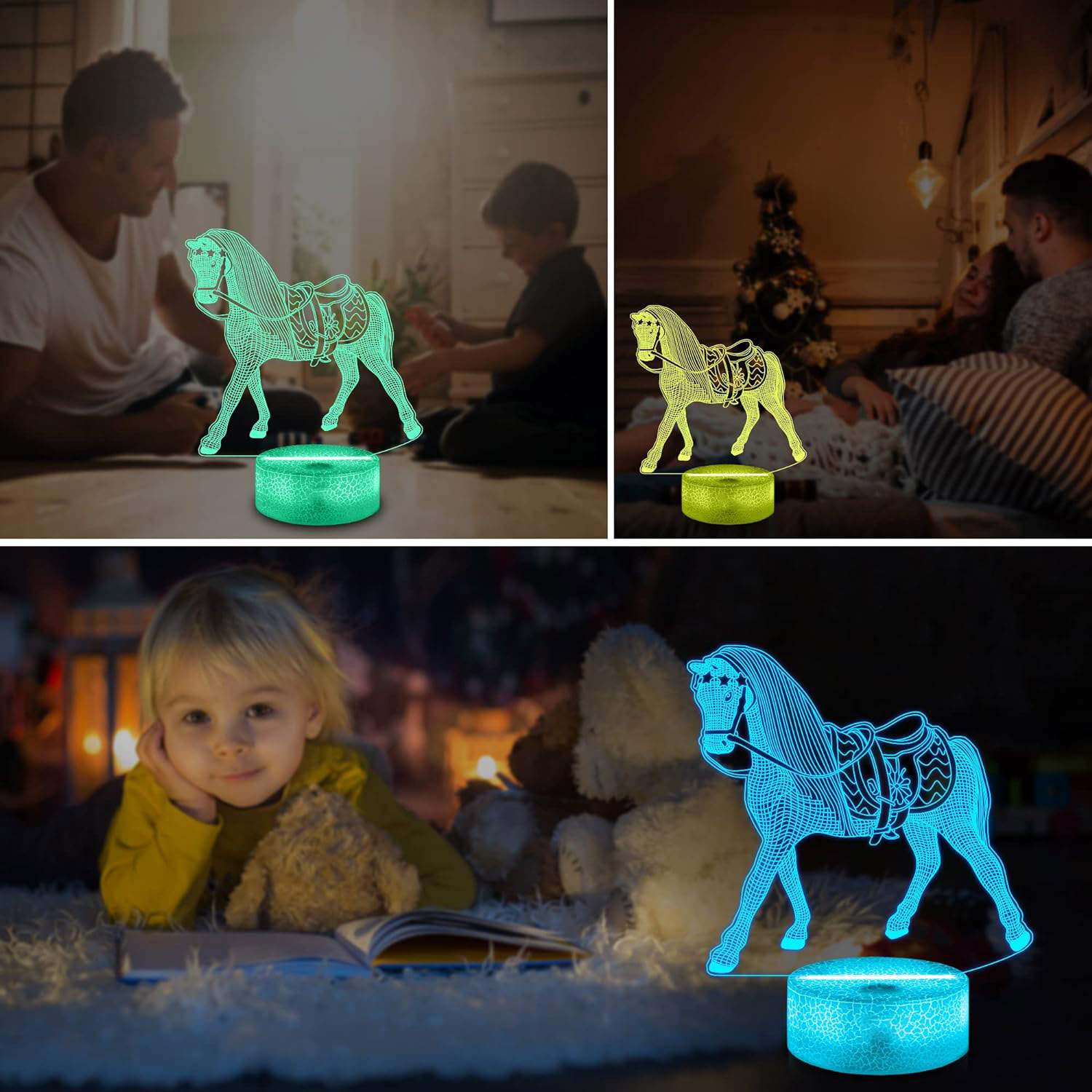 NEW Animal Horse 3D Night Lamp - огляд і ціна Desk Setup Diy