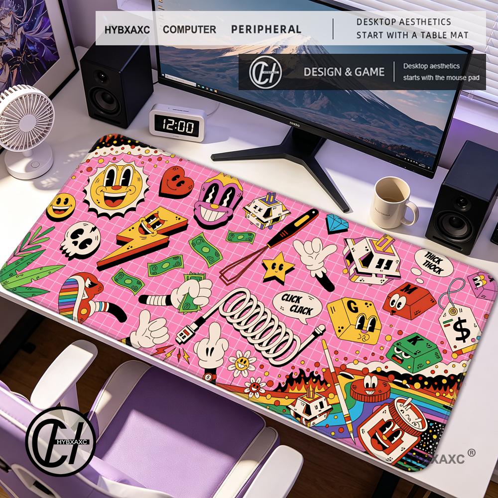 HYBXAXC Graffiti Mausepad Rug  - огляд і ціна Desk Setup Diy