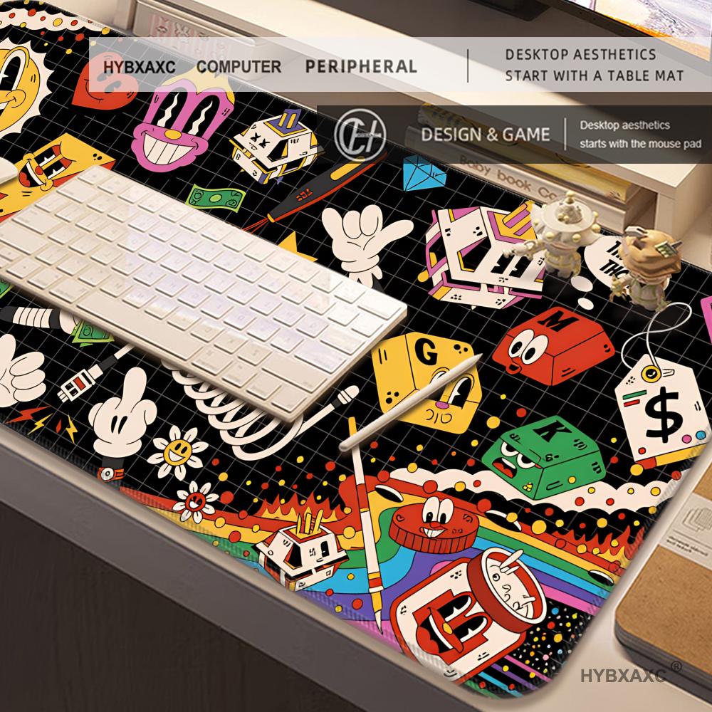 HYBXAXC Graffiti Mausepad Rug  - огляд і ціна Desk Setup Diy