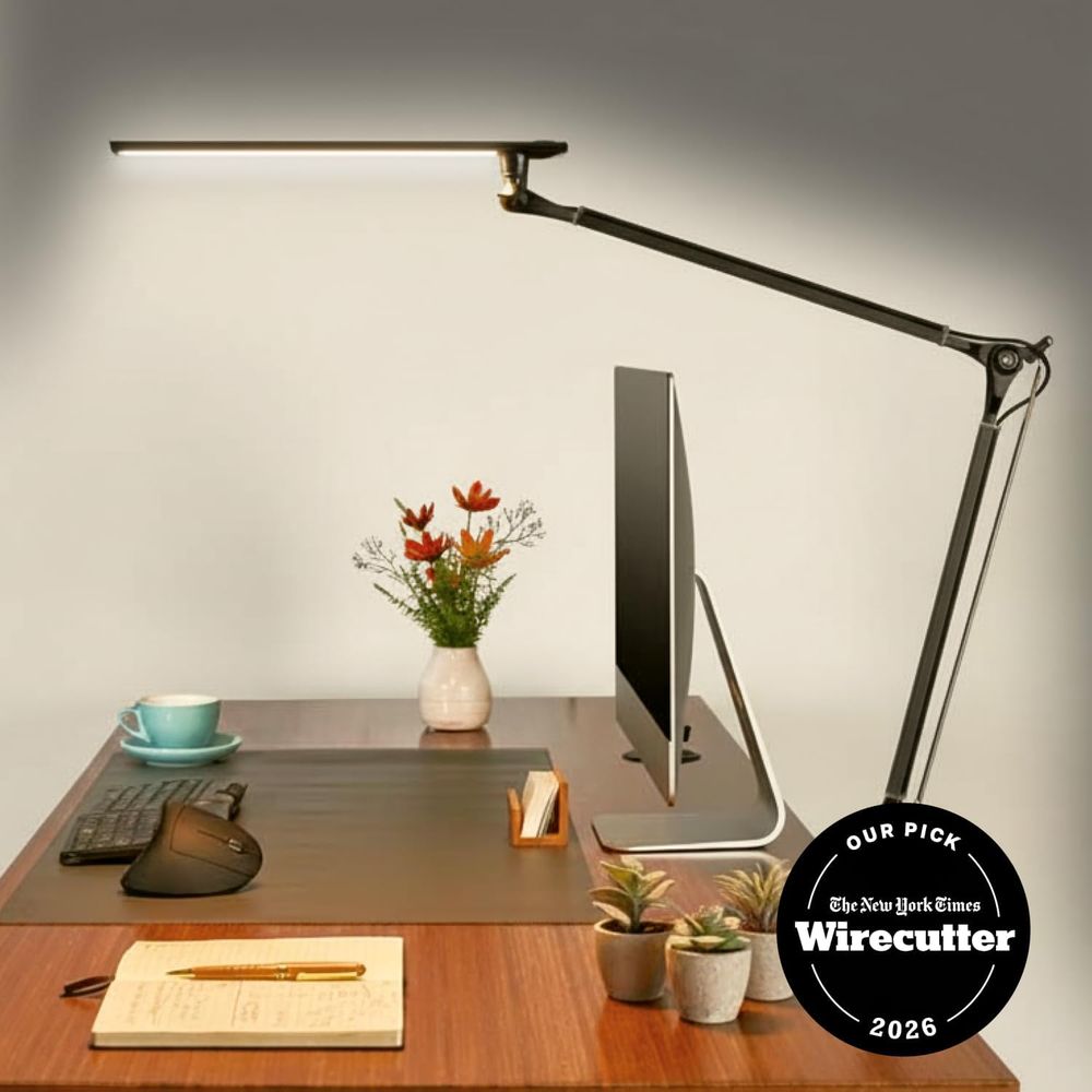 Adjustable 3-Color LED Desk La - огляд і ціна Desk Setup In Office