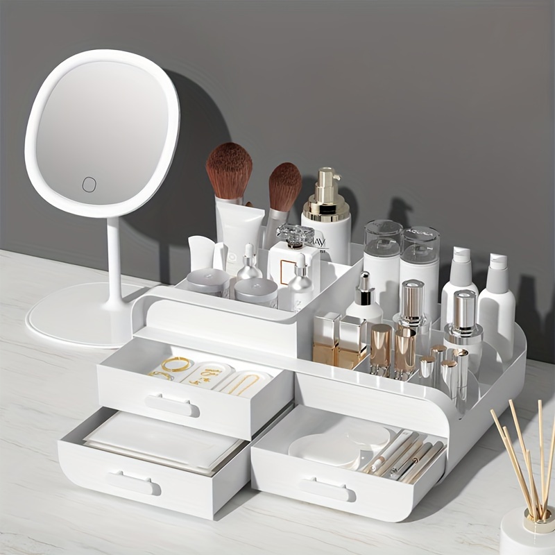 Makeup Storage Box Drawer Dorm - огляд і ціна Desk Setup Shelf